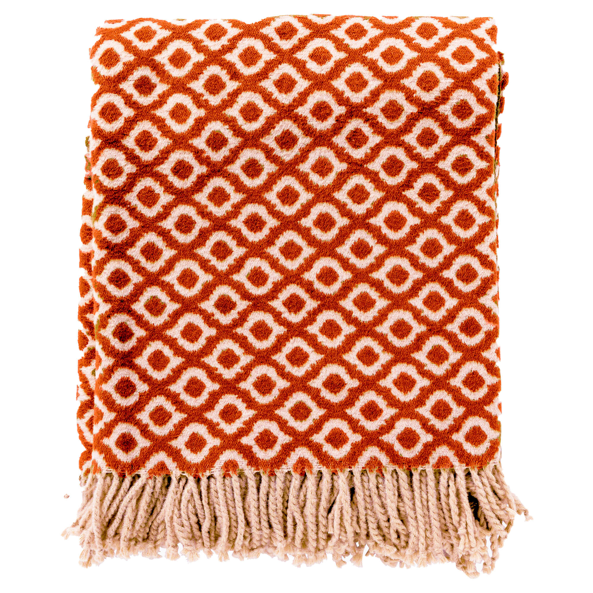 ISABELLA |  Plaid | 150x200 cm Potters Clay | Orange | Uni | Hoii | 60% Cotton 40% Acryl